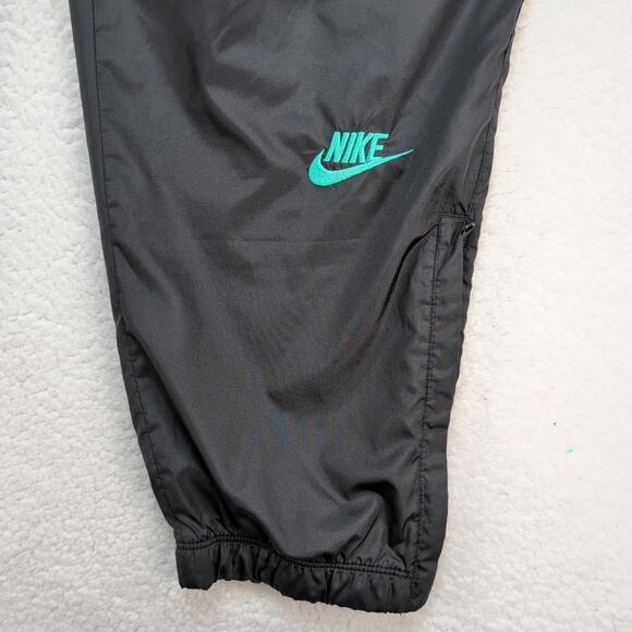 Nike x Atmos Men's XL NRG Windbreaker Track Pants 'Black Hyper Jade' CD6133-011 - Picture 2 of 9